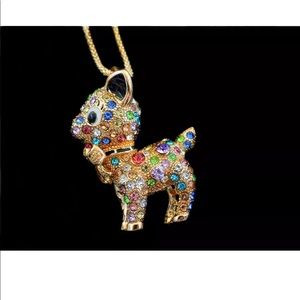 Crystal Colorful Deer Necklace